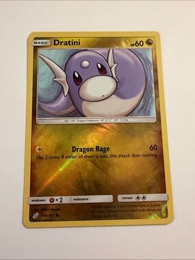 Reverse Pokemon Vintage Sun and Moon Team Up 116/181 Dratini